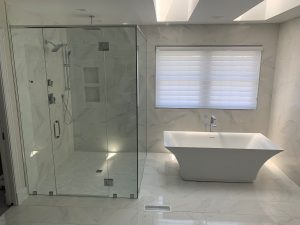 glass window shower