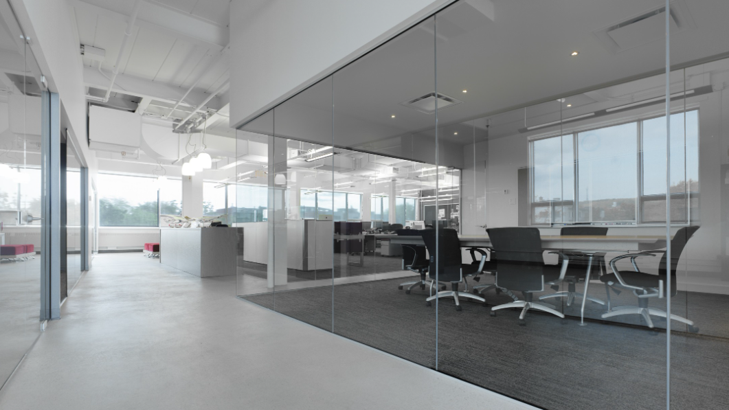 Concrete flooring for offices