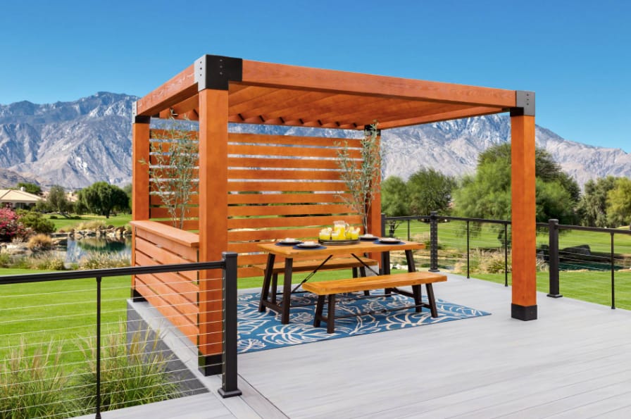 wood pergola